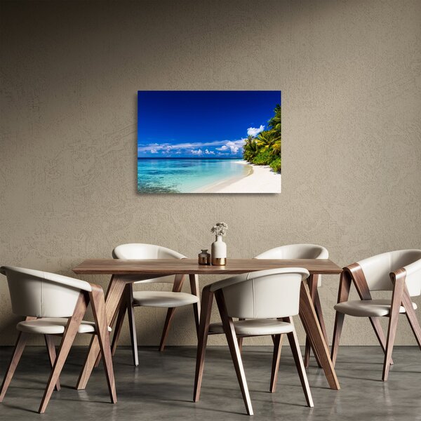 Egy trópusi tengerpart képe (üvegen) (70x50 cm)