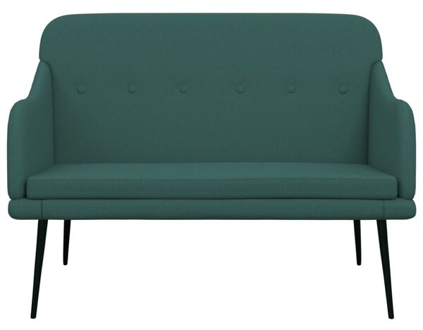 Sötétzöld szövet pad 110x76x80 cm