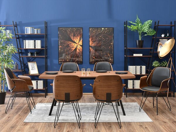 Szék Silk (sötét dió + fekete). Akció -15%