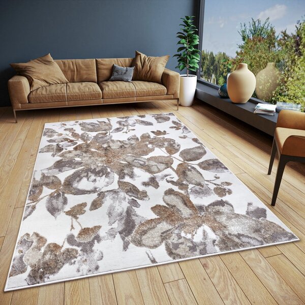 Szürke-barna szőnyeg 57x90 cm Shine Floral – Hanse Home