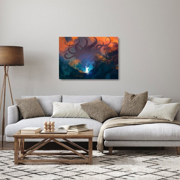 Kép - mágikus varázsló (üvegen) (70x50 cm)