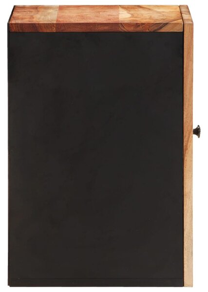 Tömör akácfa falra szerelhető fürdőszobaszekrény 38x33x48 cm