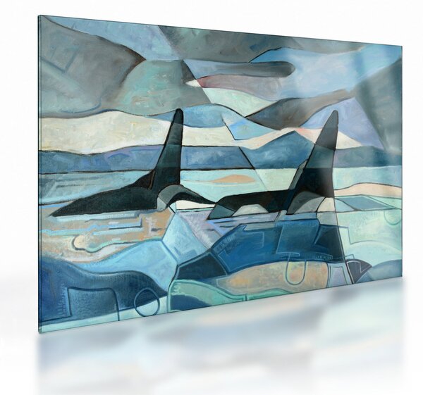 Kép - Orcas (üvegen) (70x50 cm)
