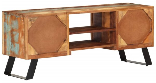 Tömör újrahasznosított fa TV-szekrény 112 x 30 x 45 cm