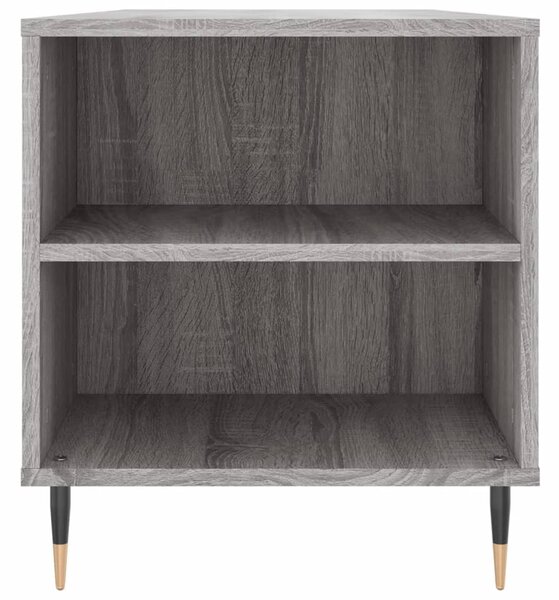 Szürke sonoma színű szerelt fa dohányzóasztal 102x44,5x50 cm