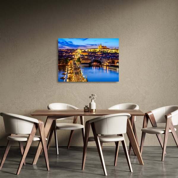 Kép - Károly-híd, Prága, Cseh Köztársaság (üvegen) (70x50 cm)