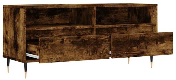 Füstös tölgy színű szerelt fa TV-szekrény 100x34,5x44,5 cm
