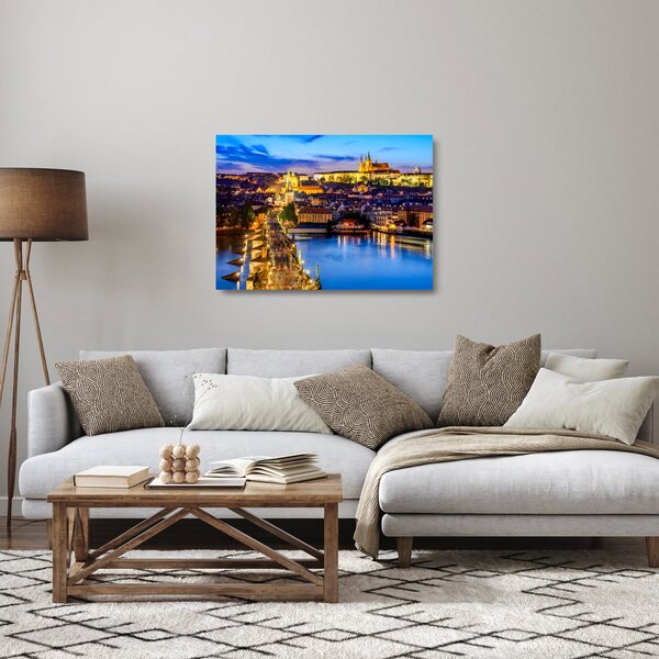 Kép - Károly-híd, Prága, Cseh Köztársaság (üvegen) (70x50 cm)