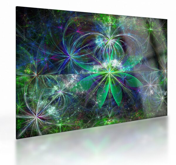 Kép - Absztrakt geometriai formák (üvegen) (70x50 cm)