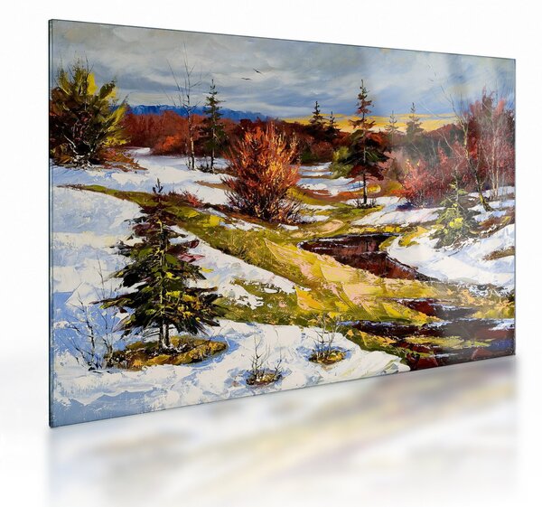 Kép - A tavasz érkezése (üvegen) (70x50 cm)