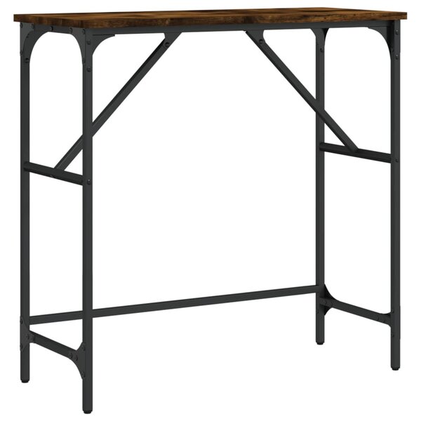Füstös tölgy színű szerelt fa tálalóasztal 75x32x75 cm