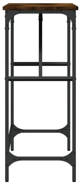Füstös tölgy színű szerelt fa tálalóasztal 100x32x75 cm