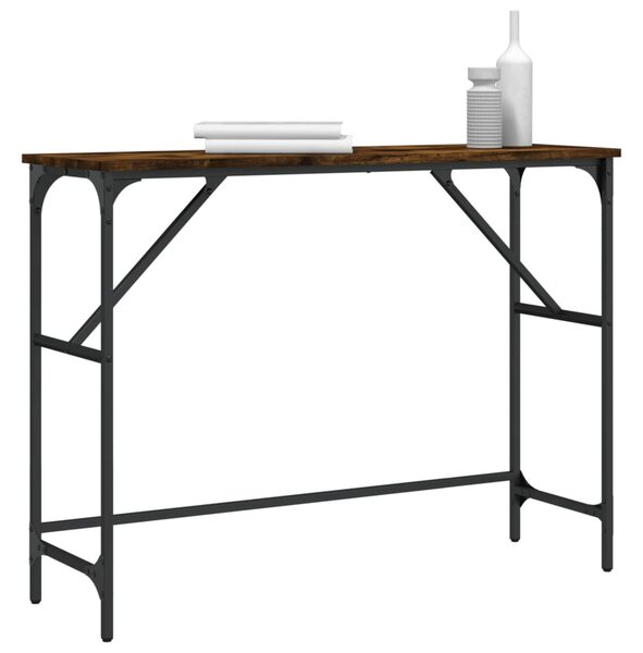 Füstös tölgy színű szerelt fa tálalóasztal 100x32x75 cm