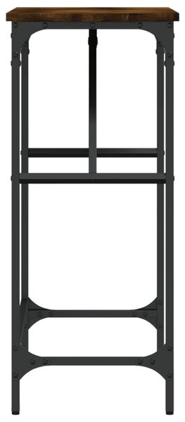Füstös tölgy színű szerelt fa tálalóasztal 75x32x75 cm