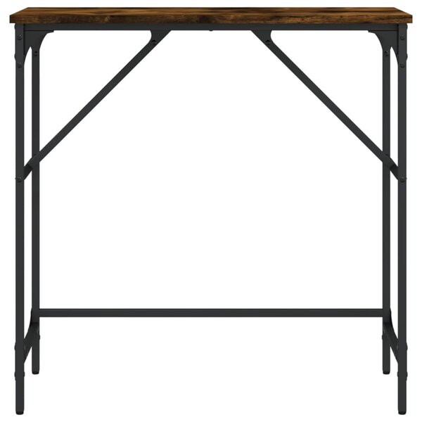 Füstös tölgy színű szerelt fa tálalóasztal 75x32x75 cm