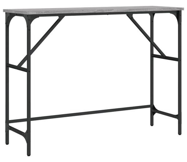 Szürke sonoma színű szerelt fa tálalóasztal 100x32x75 cm