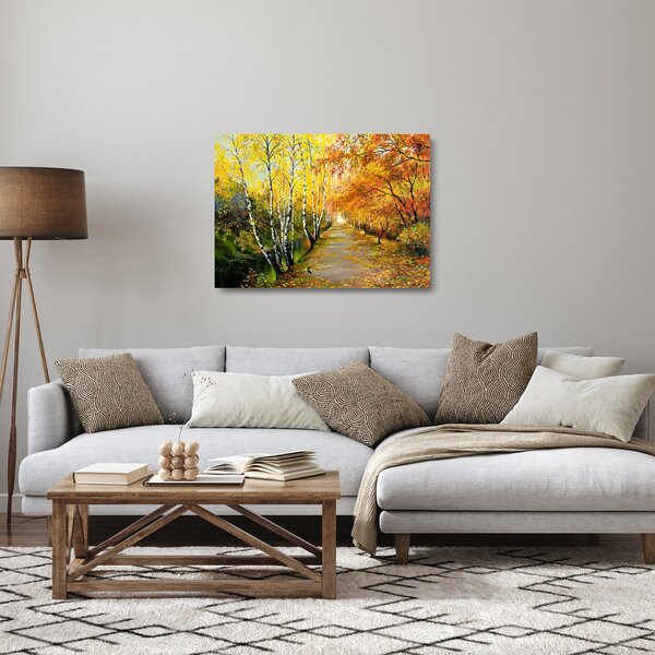 Kép - Egy romantikus sugárút a víz mentén. (üvegen) (70x50 cm)