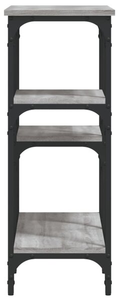 Szürke sonoma színű szerelt fa konzolasztal 80x29x75 cm