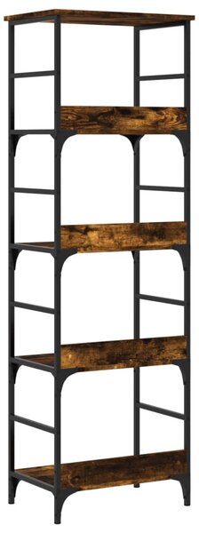 Füstös tölgy színű szerelt fa könyvespolc 50 x 33 x 153 cm