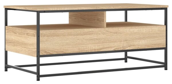 Sonoma tölgy színű szerelt fa dohányzóasztal 100 x 51 x 45 cm