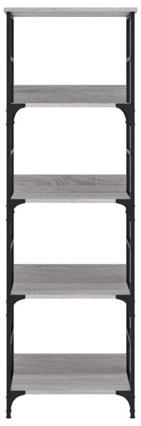 Szürke sonoma színű szerelt fa könyvespolc 50 x 33 x 153 cm