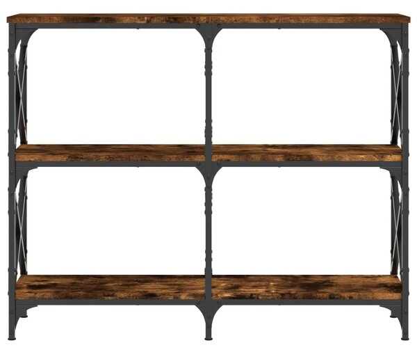 Füstös tölgy színű szerelt fa tálalóasztal 100 x 28 x 80,5 cm