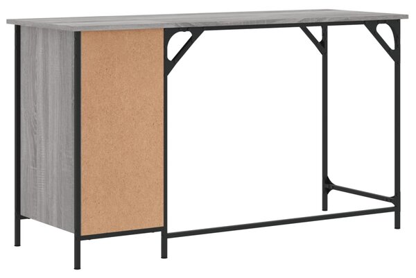 Szürke sonoma szerelt fa számítógépasztal 131 x 48 x 75 cm