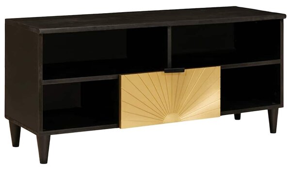 TV szekrény Fekete és Arany 100 x 33 x 46 cm Szerelt Fa