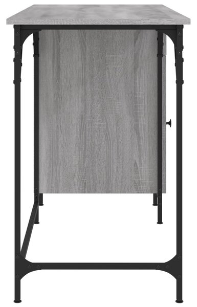 Szürke sonoma szerelt fa számítógépasztal 131 x 48 x 75 cm