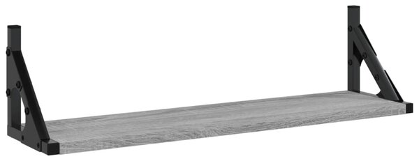 2 db szürke sonoma színű fali polc 60 x 15 x 15,5 cm