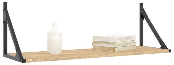2 db sonoma tölgyfa fali polc 80 x 25 x 25,5 cm