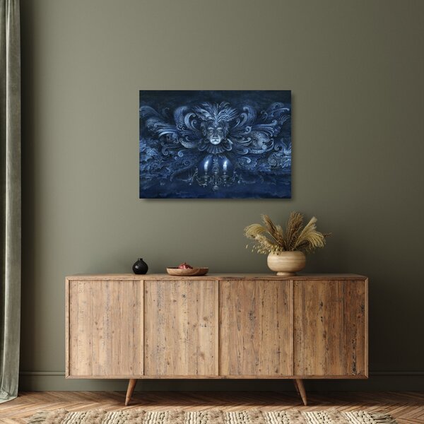 Kép - sötét barokk (üvegen) (70x50 cm)