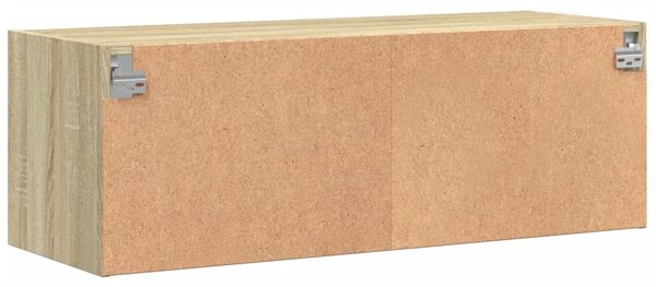 Sonoma tölgy színű faliszekrény üvegajtókkal 102 x 37 x 35 cm