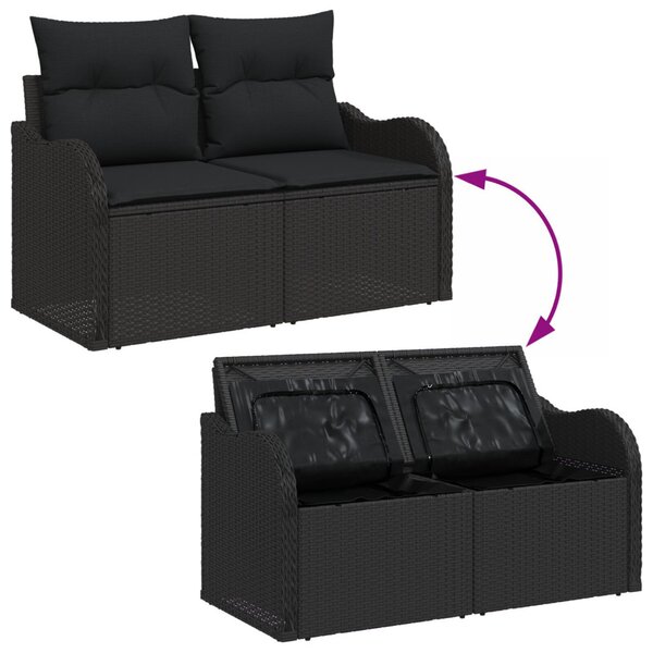 Kerti Kanapé Szett tárolóval 5 pcs Bézs polirattan