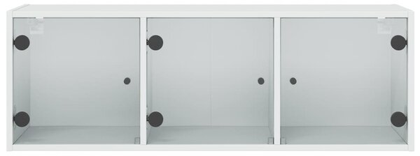Fehér faliszekrény üvegajtókkal 102 x 37 x 35 cm