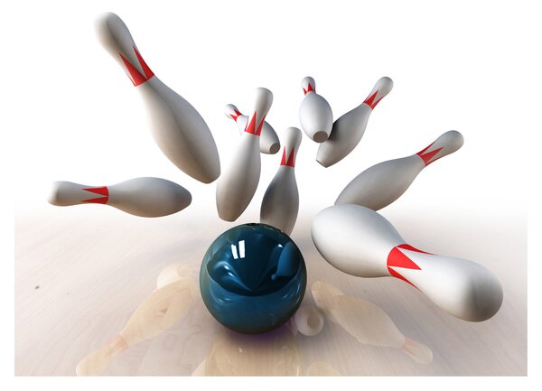 Kép - bowling (üvegen) (70x50 cm)