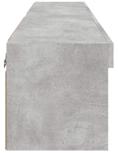2 db betonszürke TV-szekrény LED-világítással 60 x 30 x 30 cm