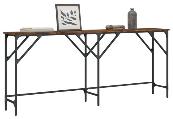 Füstös tölgy színű szerelt fa tálalóasztal 180x29x75 cm