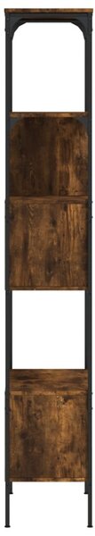 5 szintes füstös tölgy szerelt fa könyvespolc 76x33x188,5 cm
