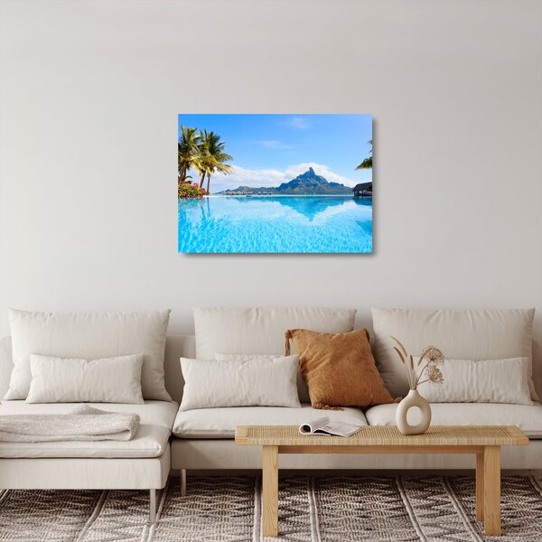 Kép - Bora-Bora, francia Polinézia (üvegen) (70x50 cm)
