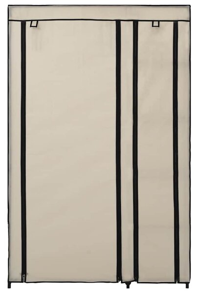 Krémszínű összecsukható szövet ruhásszekrény 110 x 45 x 175 cm