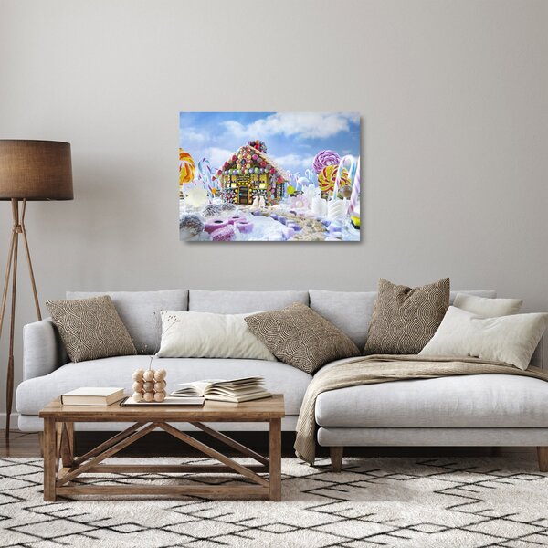 Kép - mézeskalács ház (üvegen) (70x50 cm)