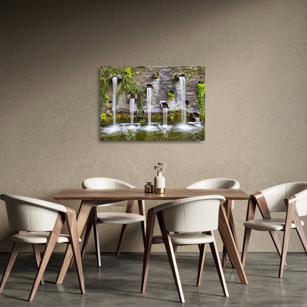 Kép - Kőfal, Hamburg, Németország (üvegen) (70x50 cm)