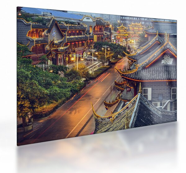 Kép - Qintai Road, Chengdu, Kína (üvegen) (70x50 cm)