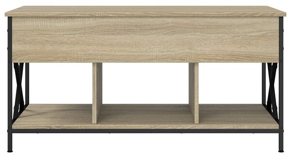 Sonoma tölgy szerelt fa és fém dohányzóasztal 100 x 55 x 50 cm