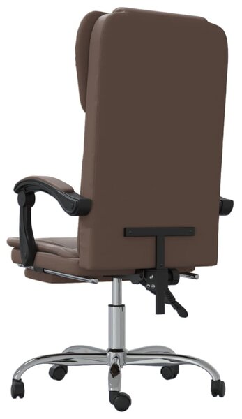 Barna műbőr dönthető irodaszék