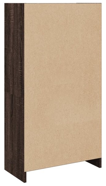 Barna tölgy színű szerelt fa könyvszekrény 57x28,5x107,5 cm