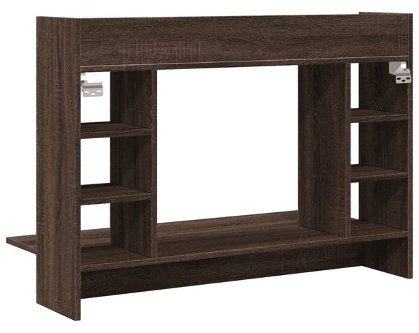 Barna tölgy színű szerelt fa fali íróasztal 105 x 48 x 75 cm