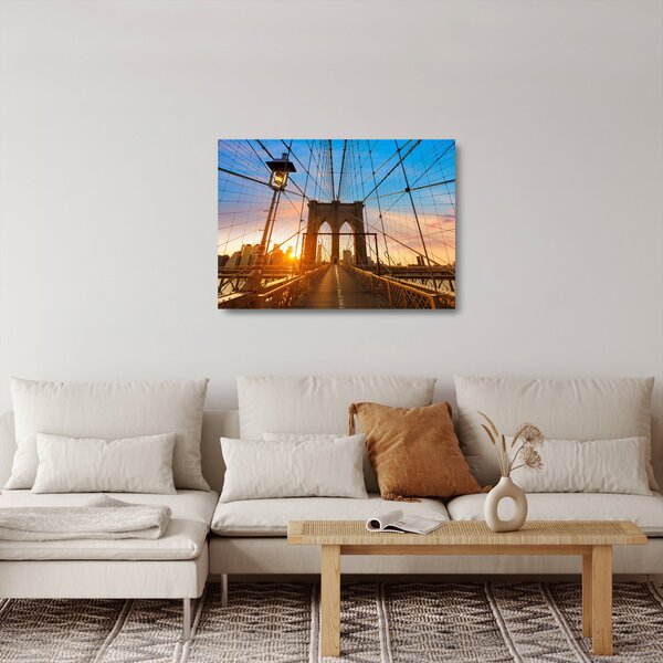 Kép - Brooklyn, híd, Manhattan, New York (üvegen) (70x50 cm)
