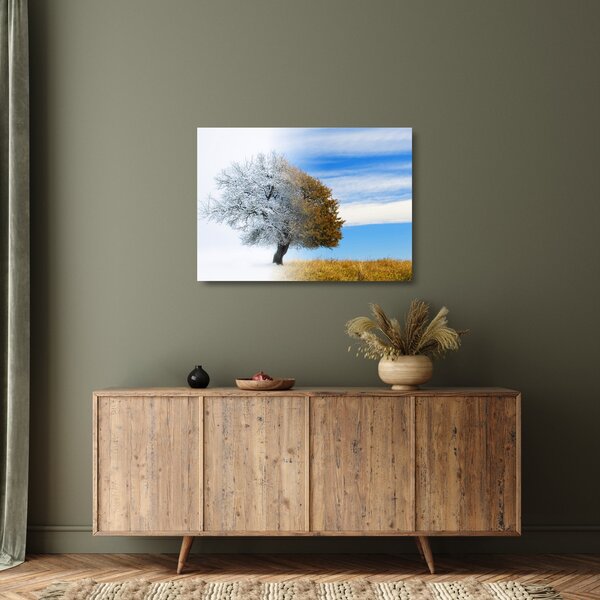 Kép - Évszakváltás (üvegen) (70x50 cm)